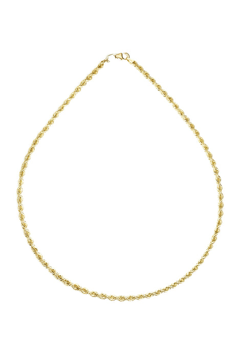 9ct Yellow Gold & Sterling Silver Bonded Rope Chain