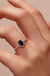 Rosalind | 9ct White Gold 0.20ct tw Lab Grown Diamond and Created Sapphire Ring-1