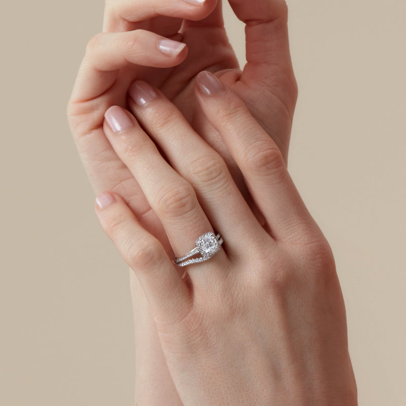 Cynthia | 18ct White Gold 1.20ct tw Lab Grown Diamond Halo Ring