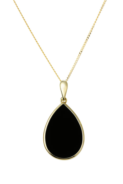 9ct Yellow Gold  Onyx Necklace