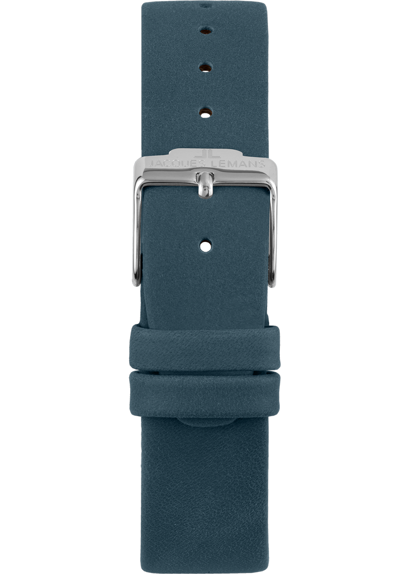 Eco Power Solar Mother of Pearl Light Blue Leather Strap Women's Watch