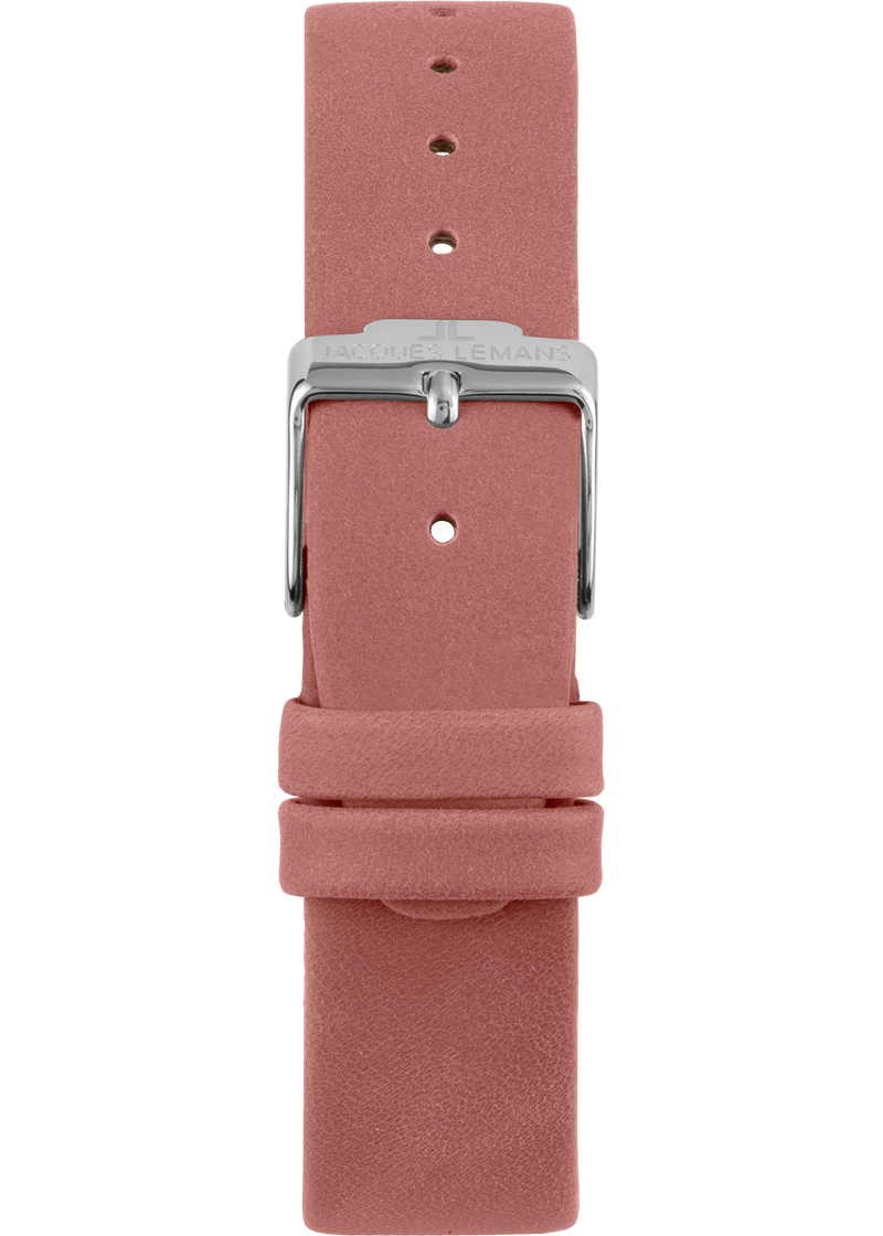 Eco Power Solar Mother of Pearl Rose Leather Strap Women's Watch