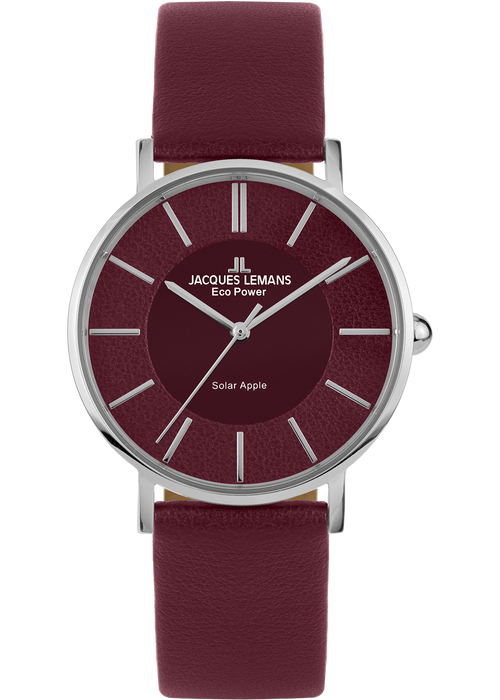 Eco Power Solar Burgundy Vegan Strap Unisex Watch