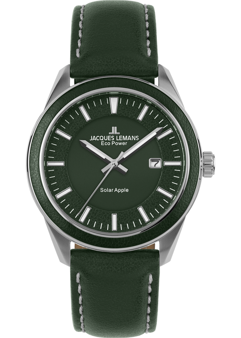 Eco Power Solar Green Vegan Strap Men's Watch