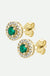 Orla | 9ct Yellow Gold Lab Grown Diamond and Created Emerald Earrings-0