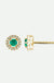 Orla | 9ct Yellow Gold Lab Grown Diamond and Created Emerald Earrings-2