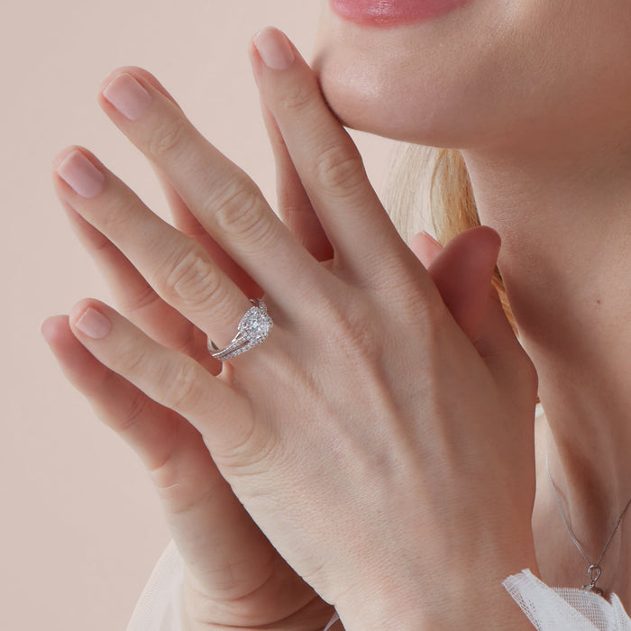 Layla | 9ct White Gold 0.20ct tw Lab Grown Diamond Ring-4