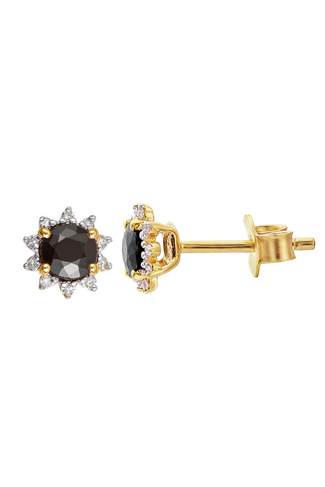 9ct Yellow Gold Sapphire and Diamond Earring and Pendant Set