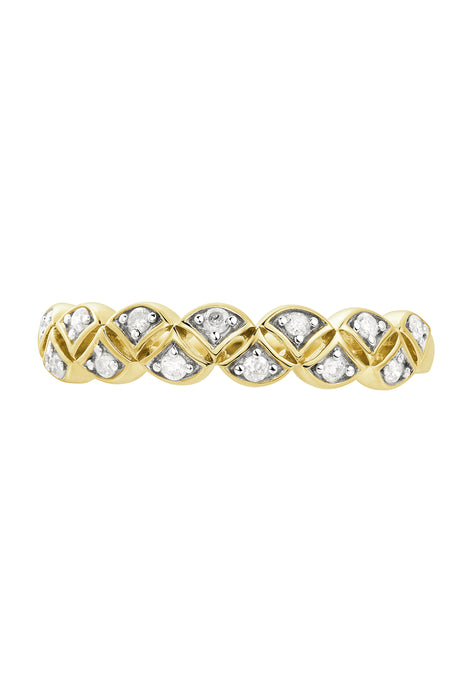 9ct Yellow Gold Diamond Ring