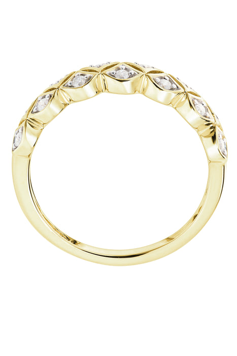 9ct Yellow Gold Diamond Ring