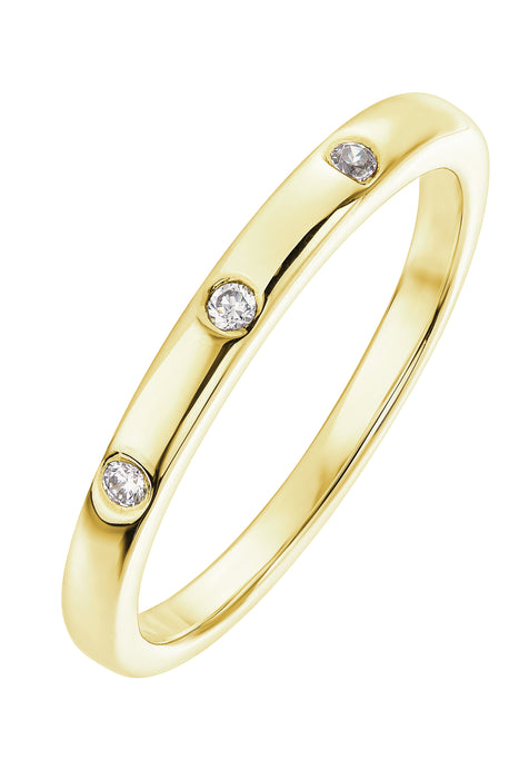 9ct Yellow Gold Diamond Ring