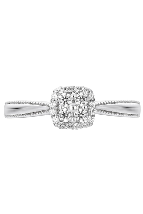 9ct White Gold 0.25ct Diamond Ring