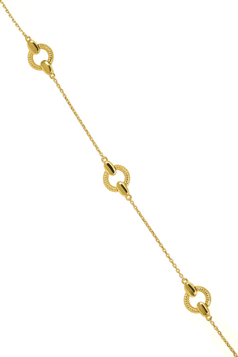 Gold Plated Sterling Silver Rings Bracelet