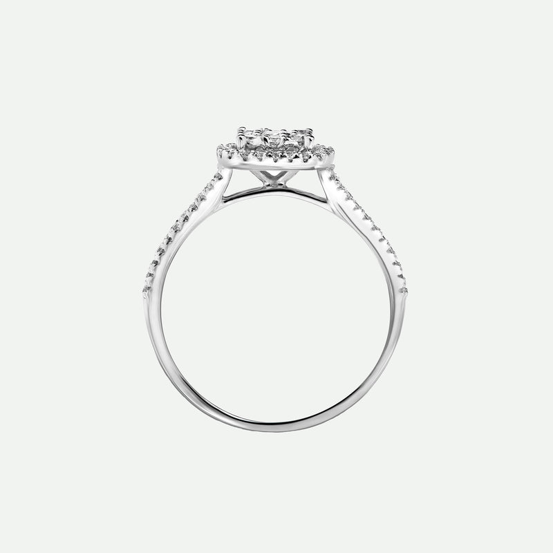 Gemma | 9ct White Gold 0.52ct tw Lab Grown Diamond Cluster Halo Ring