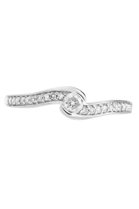 9ct White Gold 0.20ct Diamond Engagement Ring