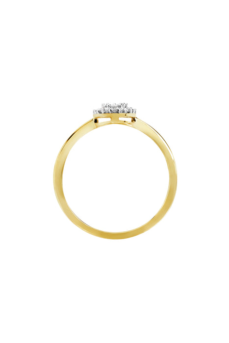 9ct Yellow Gold 0.21ct Diamond Oval Ring