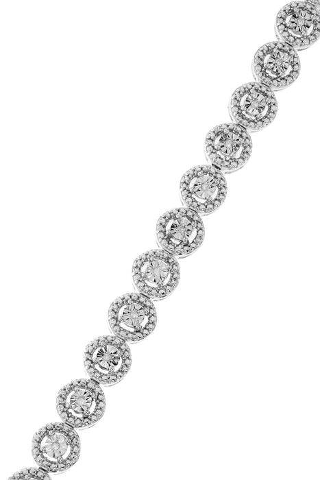 Sterling Silver 0.10ct Diamond Bracelet