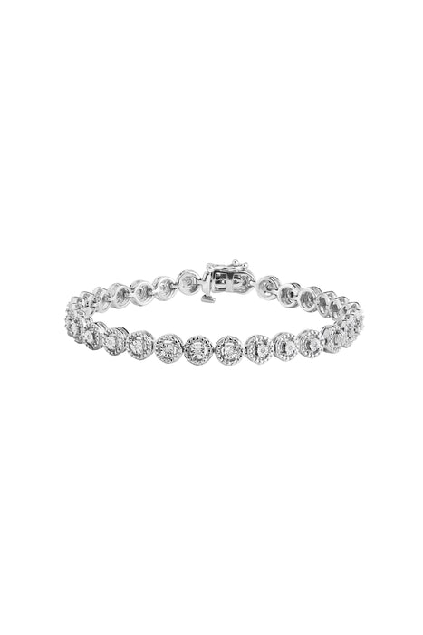 Sterling Silver 0.10ct Diamond Bracelet