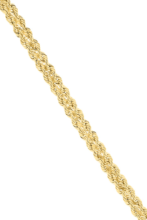 9ct Yellow Gold Ultralight Double Row Rope Necklace