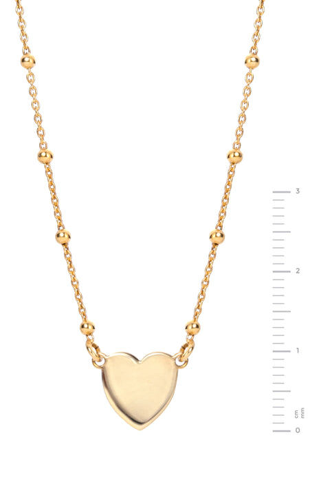 Sterling Silver Gold Plated Heart Necklace