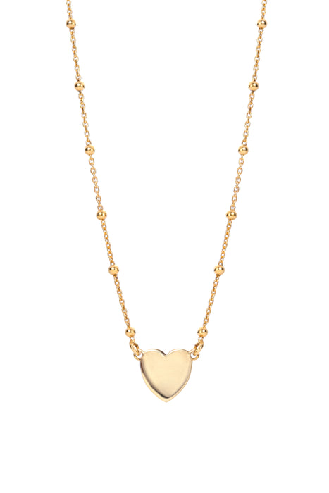 Sterling Silver Gold Plated Heart Necklace