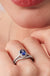 Rosalind | 9ct White Gold 0.20ct tw Lab Grown Diamond and Created Sapphire Ring-3