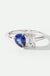 Harmony | 9ct White Gold 0.75ct tw Lab Grown Diamond and Created Sapphire Toi et Moi Ring-0