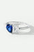 Harmony | 9ct White Gold 0.75ct tw Lab Grown Diamond and Created Sapphire Toi et Moi Ring-3