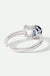 Harmony | 9ct White Gold 0.75ct tw Lab Grown Diamond and Created Sapphire Toi et Moi Ring-4