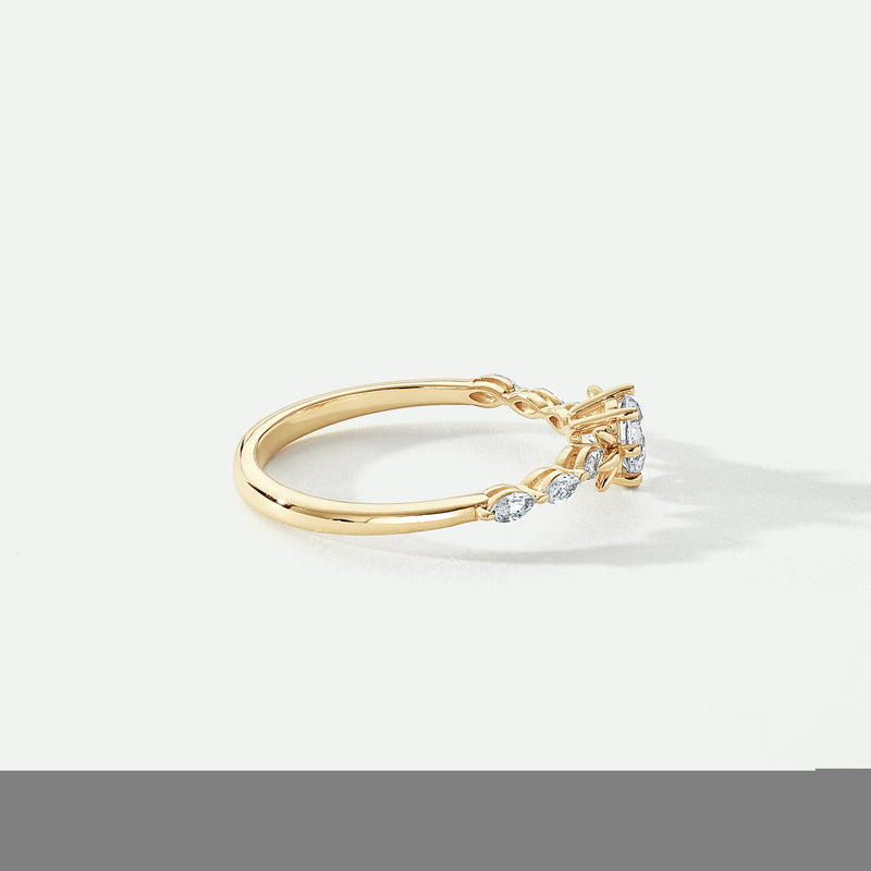 Willow | 9ct Yellow Gold 0.90ct tw Lab Grown Diamond Engagement Ring