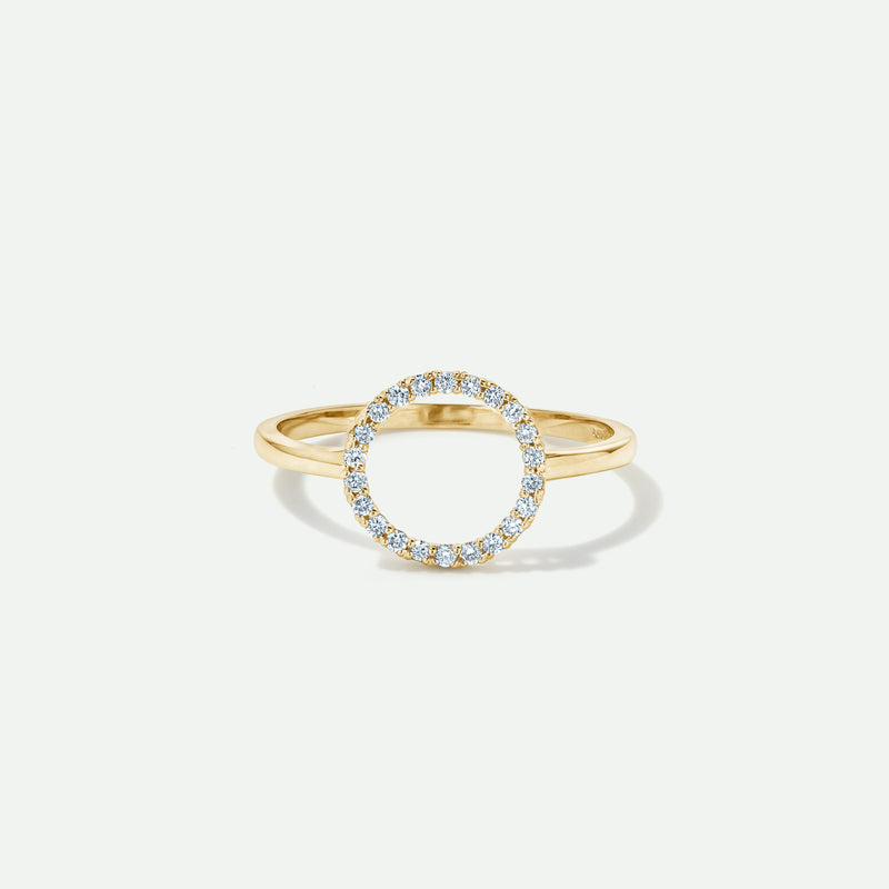 9ct Gold Lab Grown Diamond Round Ring