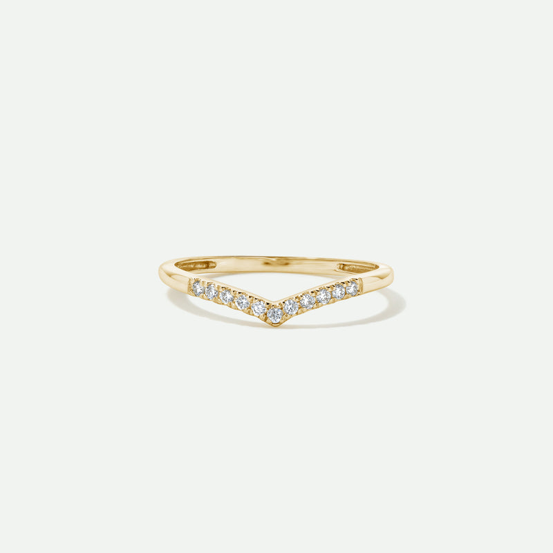 9ct Gold Lab Grown Diamond Wishbone Ring