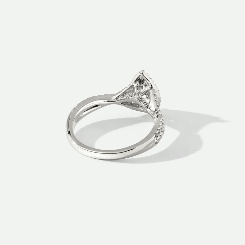 Alice | 9ct White Gold 1ct tw Lab Grown Diamond Pear Halo Engagement Ring