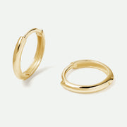 9ct Gold Classic Huggie Hoop Earrings - image 1