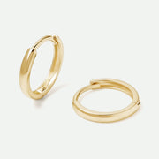 9ct Gold Classic Slim Huggie Hoop Earrings - image 1