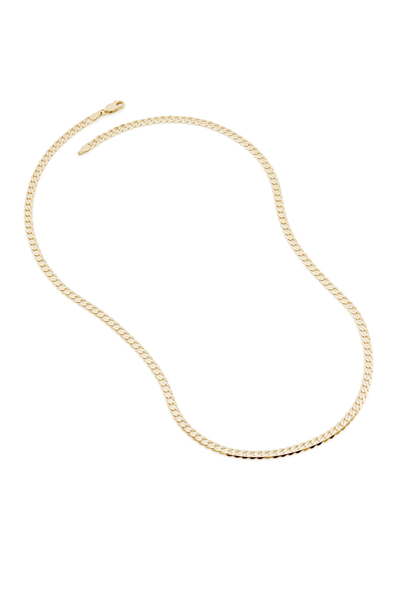 9ct Yellow Gold Solid Curb Chain Necklace (3.75mm) 20 inch