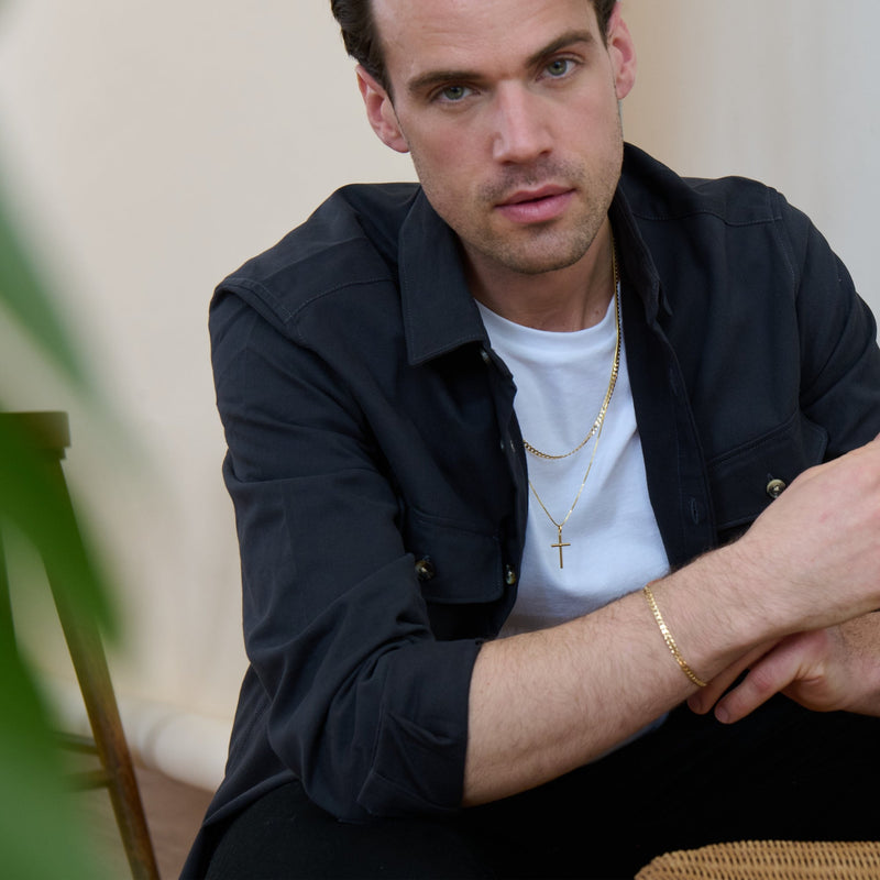 9ct Yellow Gold Solid Curb Chain Necklace (4mm) 22 inch