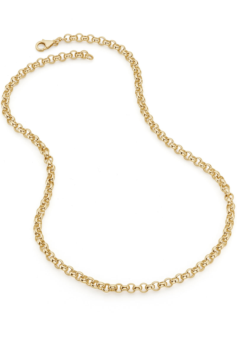 9ct Yellow Gold Rolo Chain Necklace (5mm) 18 inch