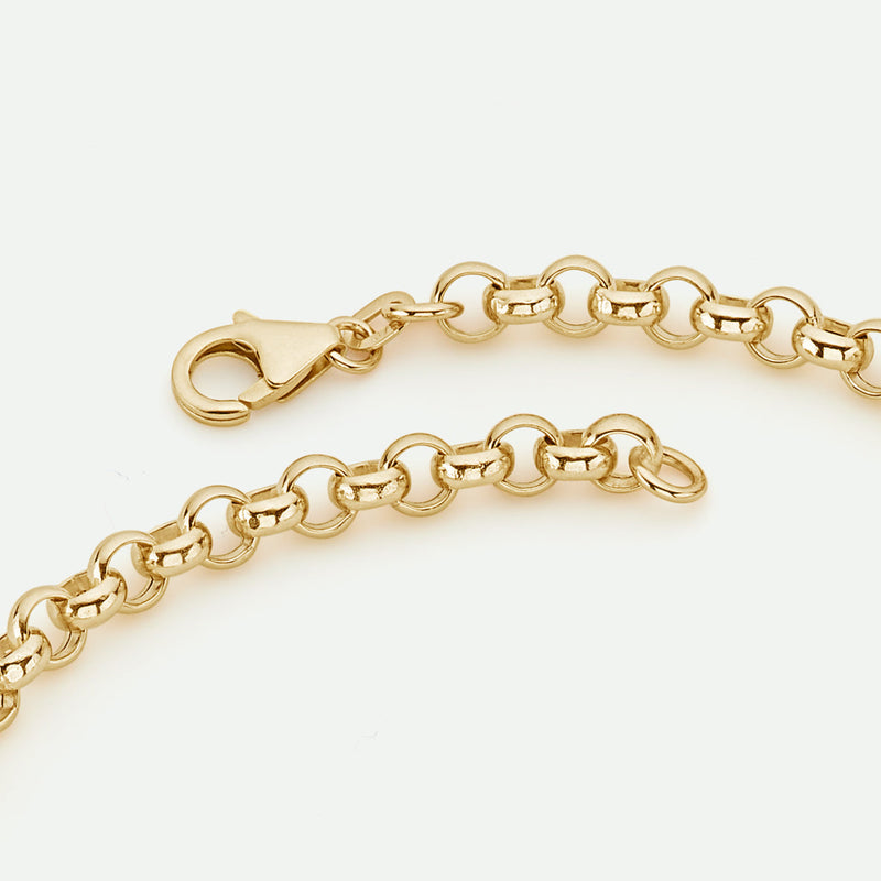 9ct Yellow Gold Rolo Chain Necklace (5mm) 18 inch