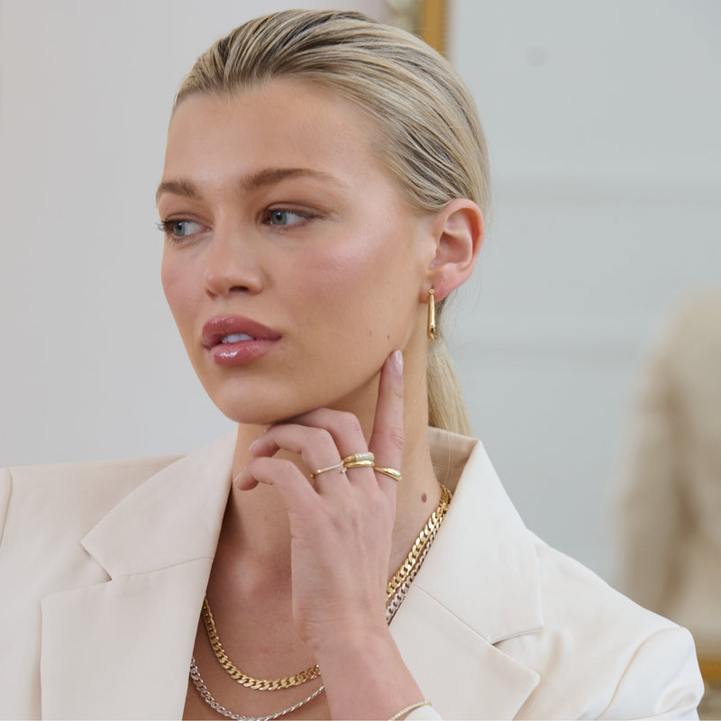 9ct Yellow Gold Solid Curb Chain Necklace (6.5mm) 20 inch