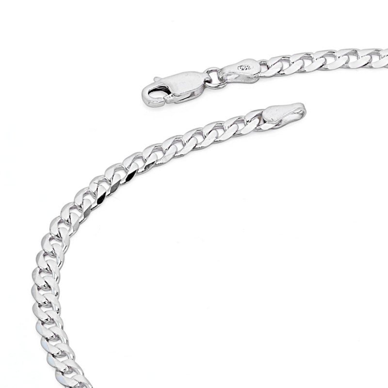 Sterling Silver Curb Chain (3.5mm) Necklace 20 inch