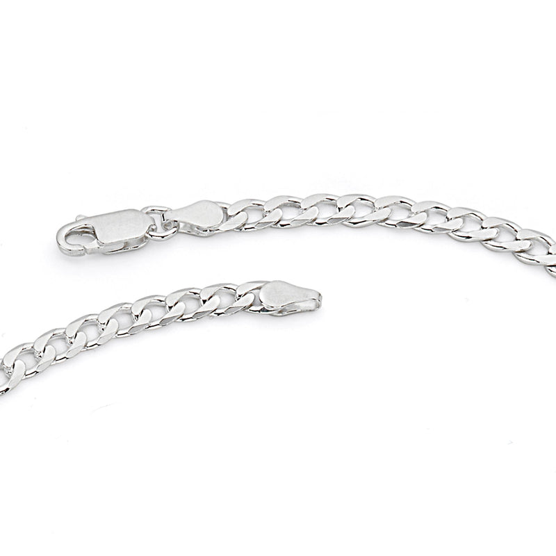 Sterling Silver Curb Chain (4.3mm) Necklace 24 inch