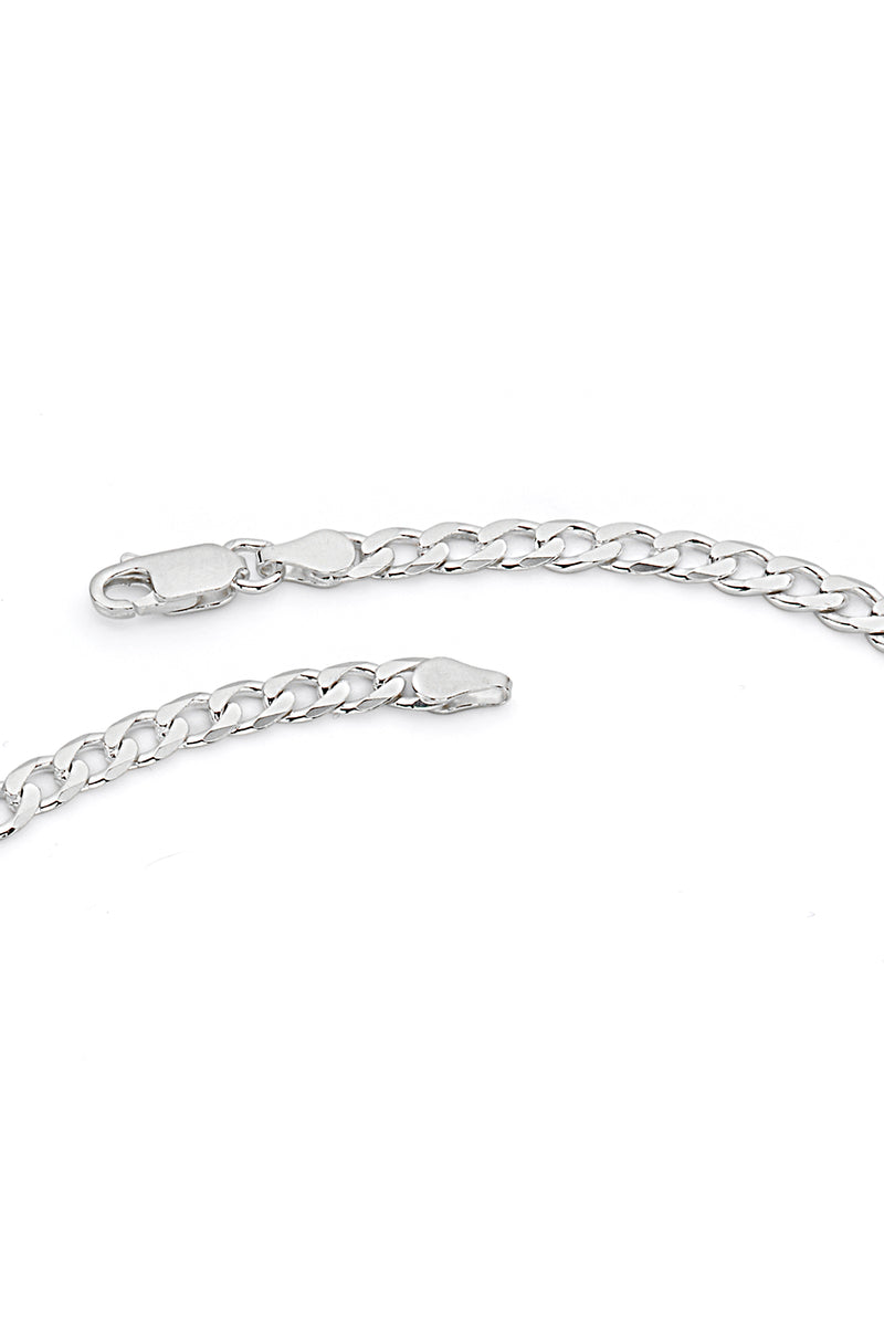 Sterling Silver Curb Chain (4.3mm) Necklace 24 inch