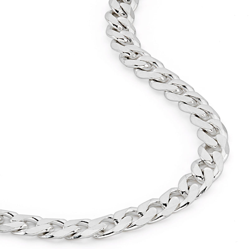 Sterling Silver Curb Chain (5.5mm) Necklace 22 inch
