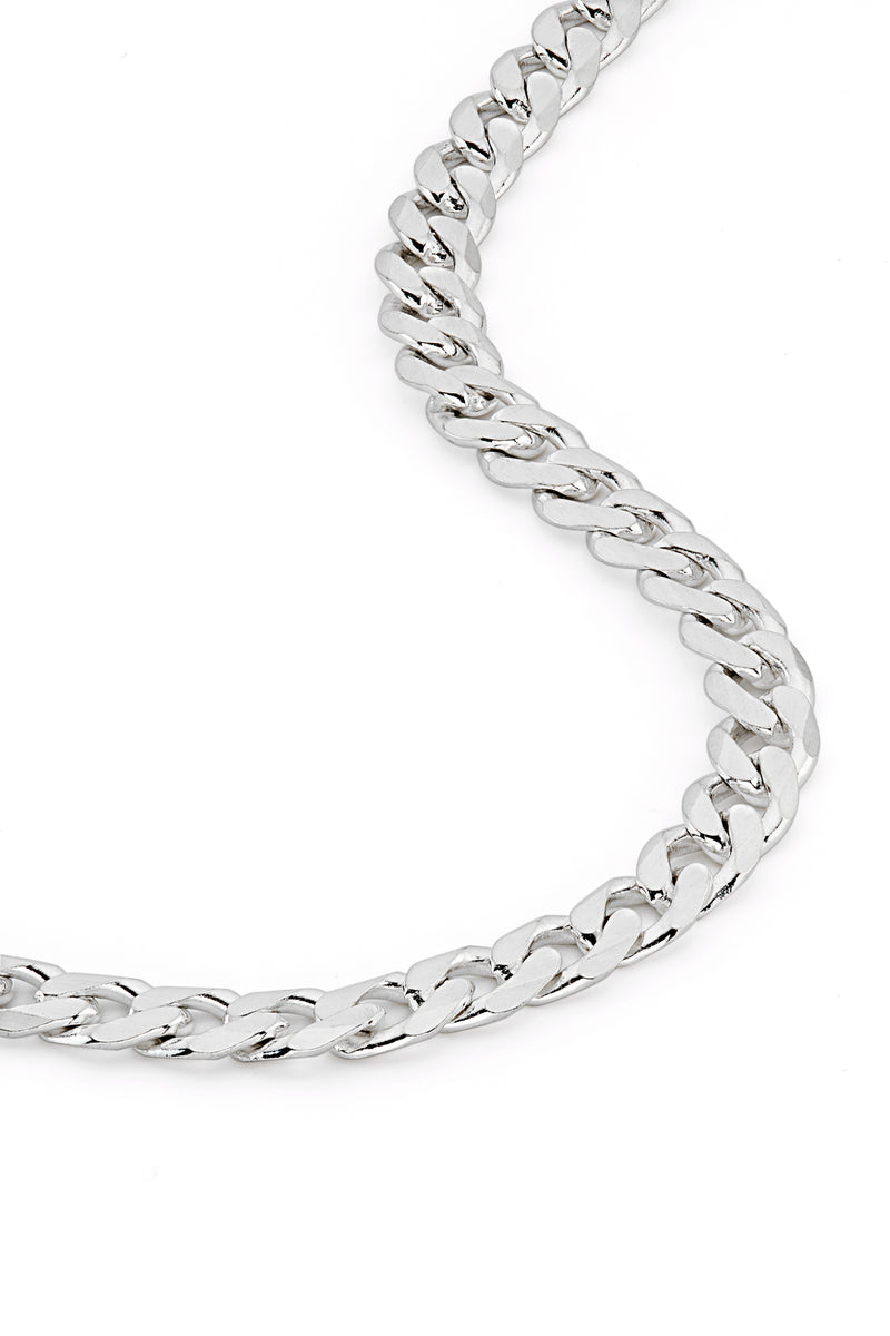 Sterling Silver Curb Chain (5.5mm) Necklace 22 inch