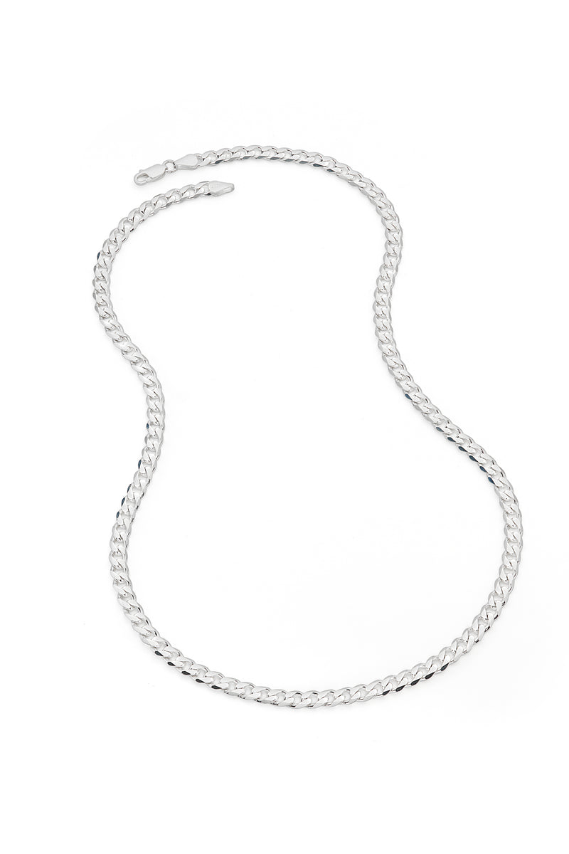 Sterling Silver Curb Chain (5.5mm) Necklace 22 inch