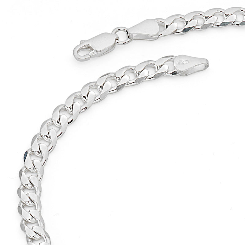 Sterling Silver Curb Chain (5.5mm) Necklace 22 inch