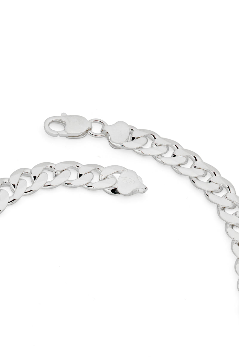 Sterling Silver Curb Chain (9mm) Necklace 22 inch