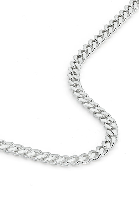 Sterling Silver Curb Chain Cuban (3.5mm) Necklace 24 inch