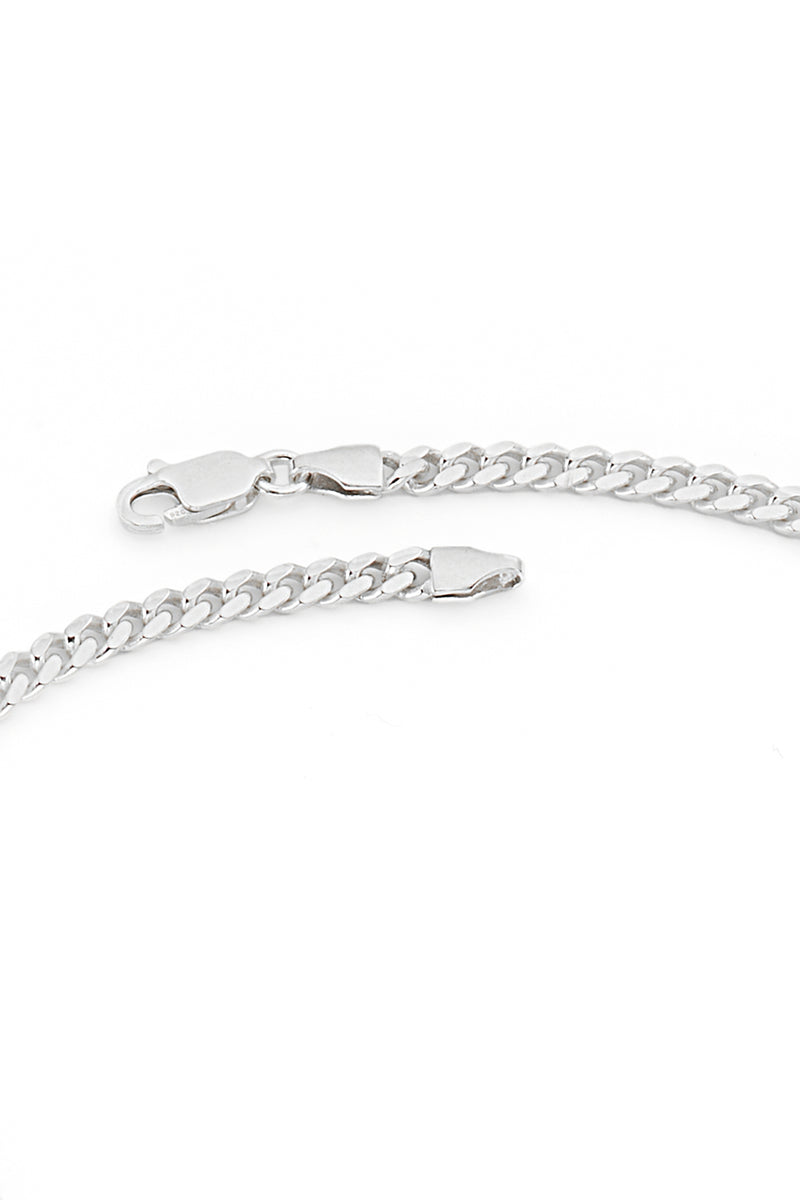 Sterling Silver Curb Chain Cuban (3.5mm) Necklace 24 inch